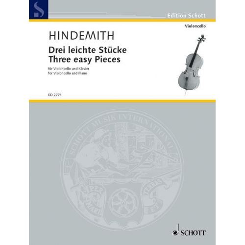 SCHOTT HINDEMITH PAUL - THREE EASY PIECES - CELLO AND PIANO