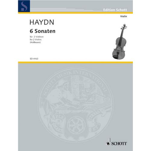 SCHOTT HAYDN JOSEPH - SIX SONATAS HOB. VI:G1 - 2 VIOLINS