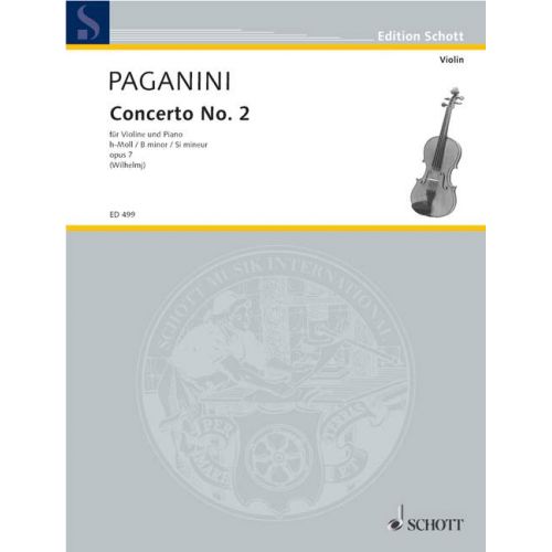 PAGANINI NICCOLO - CONCERTO NO 2 B MINOR OP 7 - VIOLIN AND ORCHESTRA