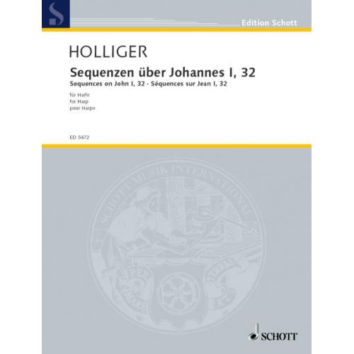 SCHOTT HOLLIGER HEINZ - SEQUENZEN ÜBER JOHANNES I, 32 - HARP