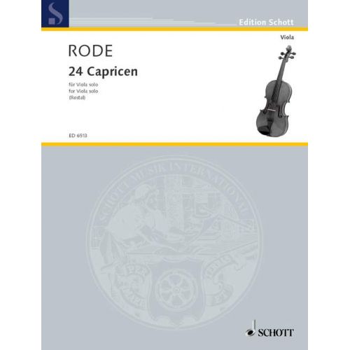 SCHOTT Rode Jacques P.J. - 24 Caprices - Viola