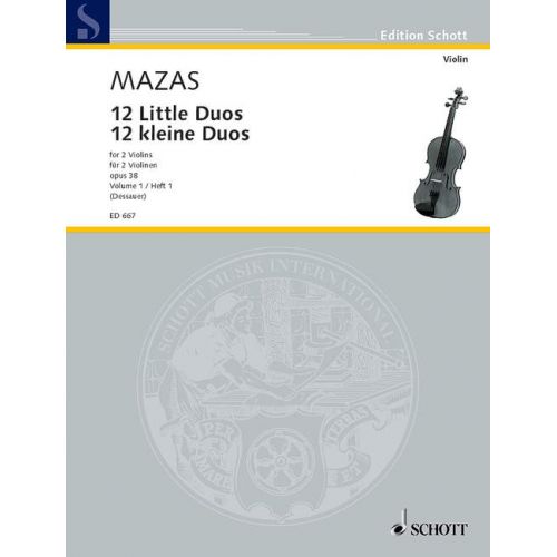 MAZAS JACQUES FEREOL - 12 LITTLE DUOS OP. 38 BAND 1 - 2 VIOLINS