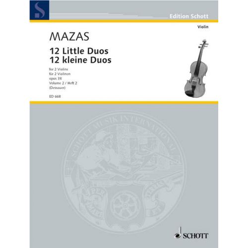 MAZAS JACQUES FEREOL - 12 LITTLE DUOS OP. 38 BAND 2 - 2 VIOLINS