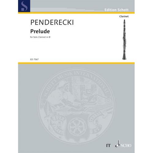 PENDERECKI K. - PRELUDE - Bb CLARINET