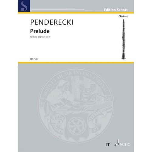 SCHOTT PENDERECKI K. - PRELUDE - Bb CLARINET