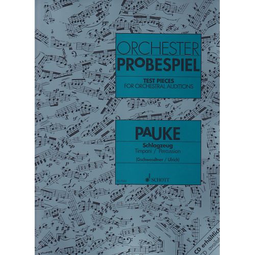 SCHOTT ORCHESTER-PROBESPIEL - PERCUSSIONS