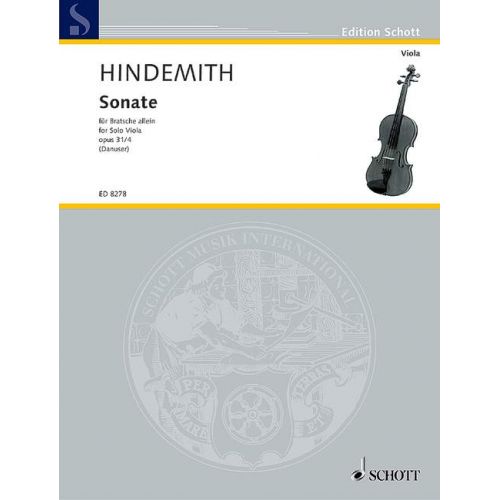 HINDEMITH PAUL - SONATA OP. 31/4 - VIOLA