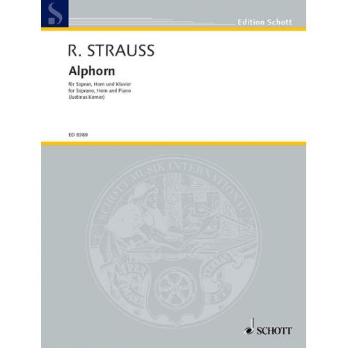 STRAUSS RICHARD - ALPHORN O. OP. AV 29 - SOPRANO, HORN IN EB AND PIANO