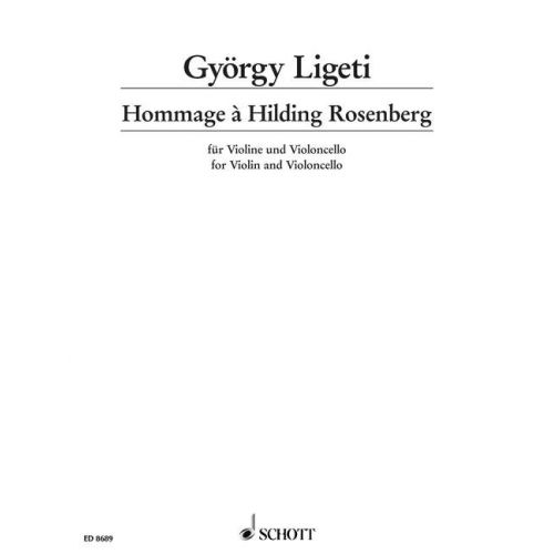 LIGETI GYORGY - HOMMAGE A HILDING ROSENBERG - VIOLIN AND CELLO