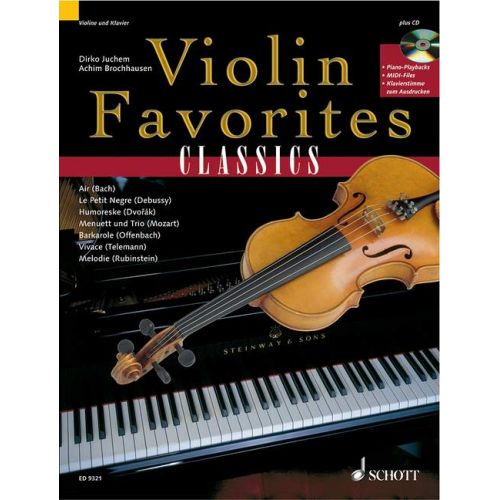SCHOTT VIOLIN FAVOURITES CLASSICS + CD - VIOLIN PIANO AD LIB.