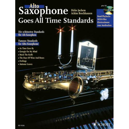 SCHOTT SAXOPHONE GOES ALL TIME STANDARDS - ALTO SAXOPHONE PIANO AD LIB.