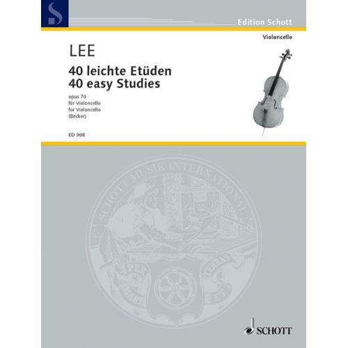 SCHOTT LEE SEBASTIAN - 40 EASY STUDIES OP 70 - CELLO