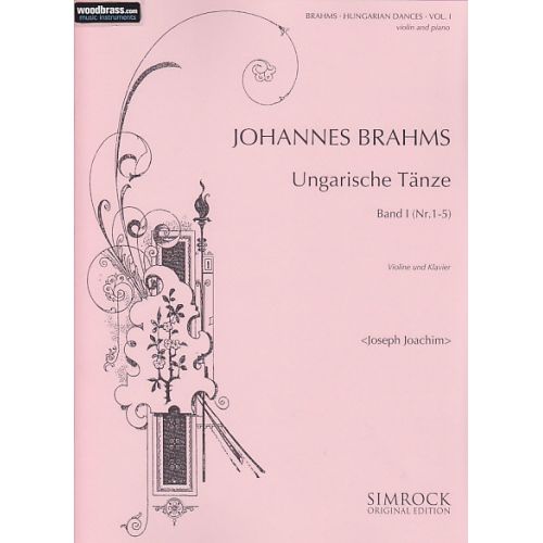 SIMROCK BRAHMS JOHANNES - HUNGARIAN DANCES VOL.1 - VIOLIN AND PIANO