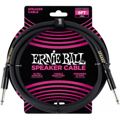 Ernie Ball Cables Haut-parleur Classic Jack/jack 183cm Noir