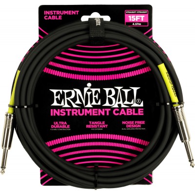 ERNIE BALL 4.5M JACK MONO MALE VERS JACK MONO MALE NOIR