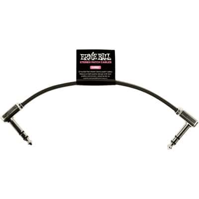 ERNIE BALL CABLES INSTRUMENT PATCH TRS - THIN & FLAT ELBOW - 15 CM