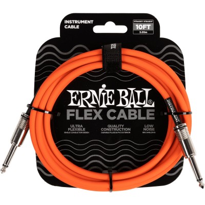 ERNIE BALL INSTRUMENT CABLES FLEX JACK/JACK 3M ORANGE