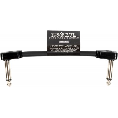 ERNIE BALL PATCH CABLE FLEX 7,5CM - BLACK