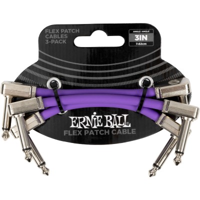 PATCH CABLE FLEX 7,5CM - PACK 3 PURPLE