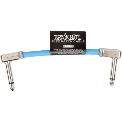 ERNIE BALL PATCH CABLE FLEX 7,5CM - BLUE