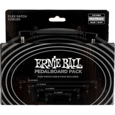 ERNIE BALL MULTIPACK PATCH CABLE FLEX - BLACK