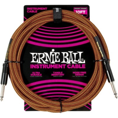 Braided 3m Orange and Black