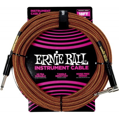 Braided Angled 5,5m Orange and Black