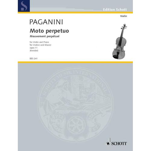 EULENBURG PAGANINI NICCOLÒ - MOTO PERPETUO OP. 11 - VIOLIN AND PIANO