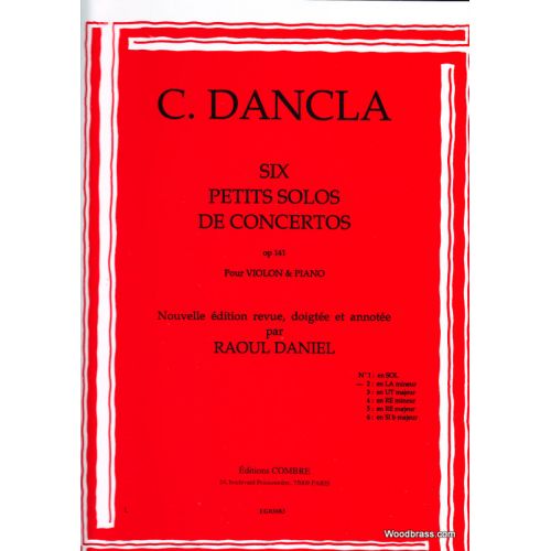 DANCLA CH. - PETIT SOLO DE CONCERTO OP. 141 N° 2 EN LA MINEUR - VIOLON ET PIANO