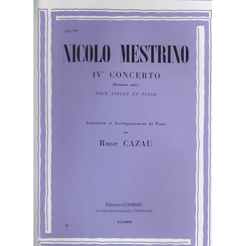 COMBRE MESTRINO - 1ER SOLO DU 4EME CONCERTO - VIOLON