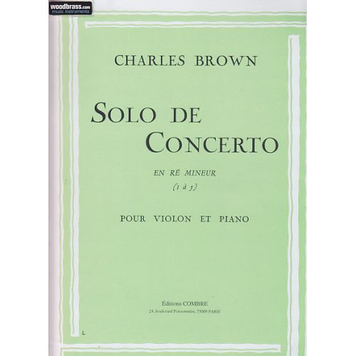 BROWN CHARLES - SOLO DE CONCERTO EN RE MINEUR