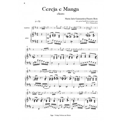 EGGE VERLAG GUIMARAES M. I. - CEREJA E MANGA - HAUTBOIS and PIANO