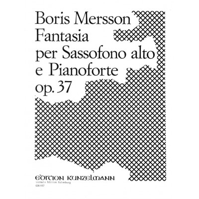 MERSSON BORIS - FANTAISIE - SAXOPHONE ALTO & PIANO