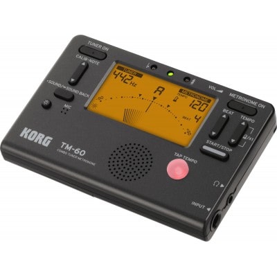 KORG TUNERS TRADITIONAL TUNERS/METRONOMES TUNER METRONOME TM60 BLACK