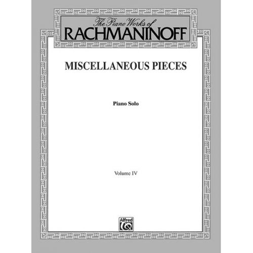 RACHMANINOFF MISC PIECES 4 - PIANO SOLO