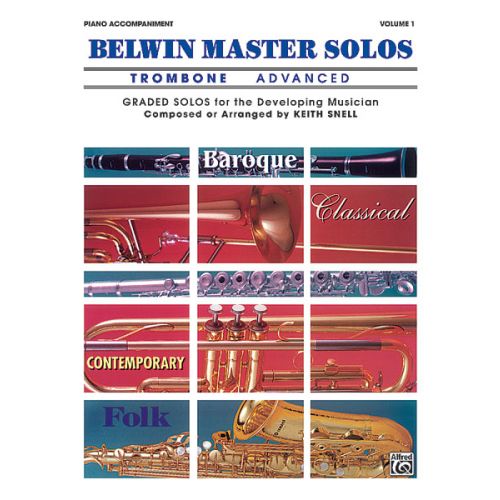 ALFRED PUBLISHING Belwin Master Solos V1 Advance - Trombone And Piano