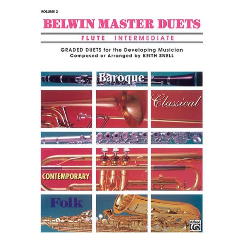 SNELL KEITH - BELWIN MASTER DUETS - FLUTE INTERMEDIATE II - FLUTE ENSEMBLE