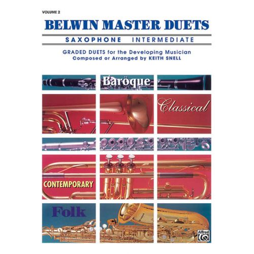 SNELL KEITH - BELWIN MASTER DUETS SAXOPHONE INTERMEDIATE II - SAXOPHONE ENSEMBLE