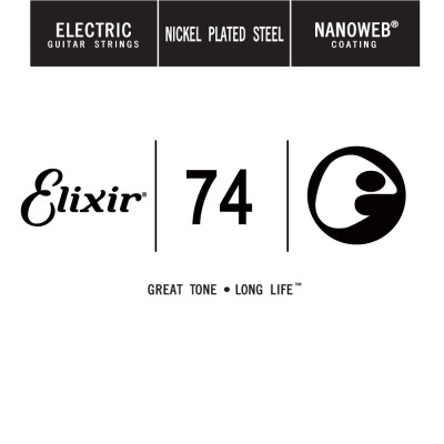 ELIXIR NANOWEB NICKEL PLATED STEEL 074 4 UNITÉS