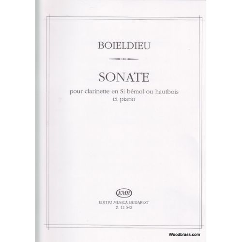 BOIELDIEU F.A. - SONATA - CLARINETTE ET PIANO