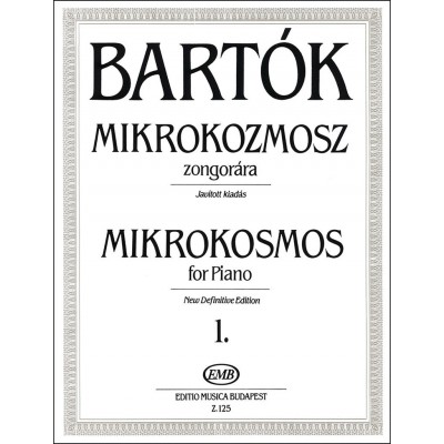 EMB (EDITIO MUSICA BUDAPEST) BARTOK BELA - MIKROKOSMOS VOL.1 - PIANO 
