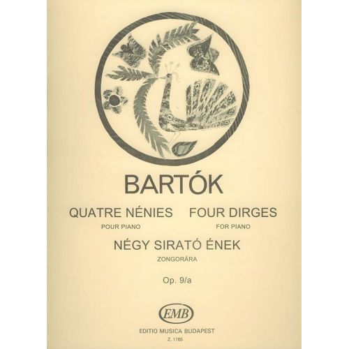 BARTOK B. - NENIE (4) OP. 9 A - PIANO