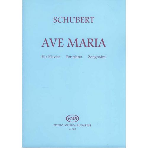 EMB (EDITIO MUSICA BUDAPEST) SCHUBERT - AVE MARIA OP.52.N 6 - PIANO SOLO