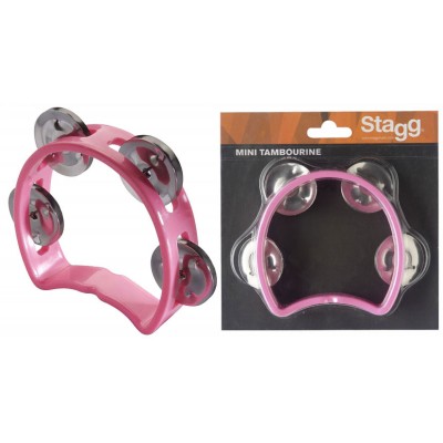 CUTAWAY TAMBOURINE 4 JINGLES PINK