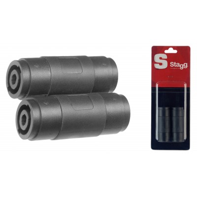 STAGG AC-SFSFH 2 SPK PLUG FEM/FEM 4 PINS ADAP