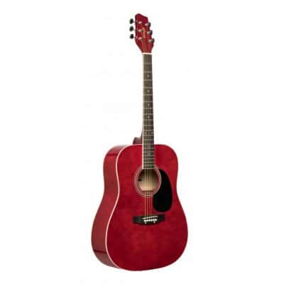 Stagg Dreadnought Ac.gt.-red