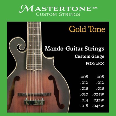 GOLD TONE FGS12EX 12ST.MANDO GUIT.F-STYL STRINGS
