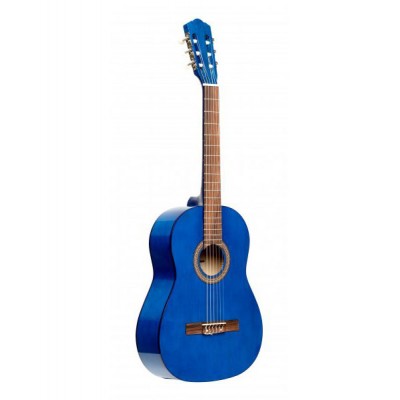 Stagg Guitare Classique 4/4 Avec Table En Tilleul, Bleue