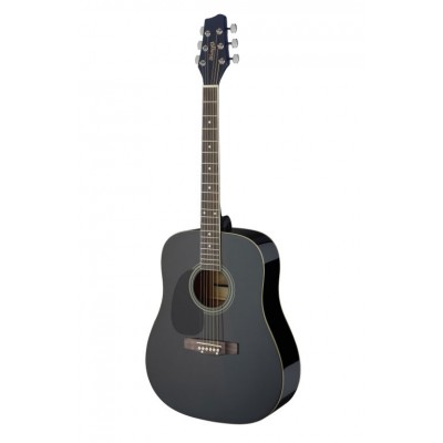 Stagg Sa20d Lh-bk Dreadnought 4/4 Noire Gaucher