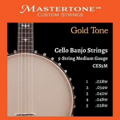 Gold Tone Cordes à Tirant Normal Pour Banjo Violoncelle à 5 Cordes